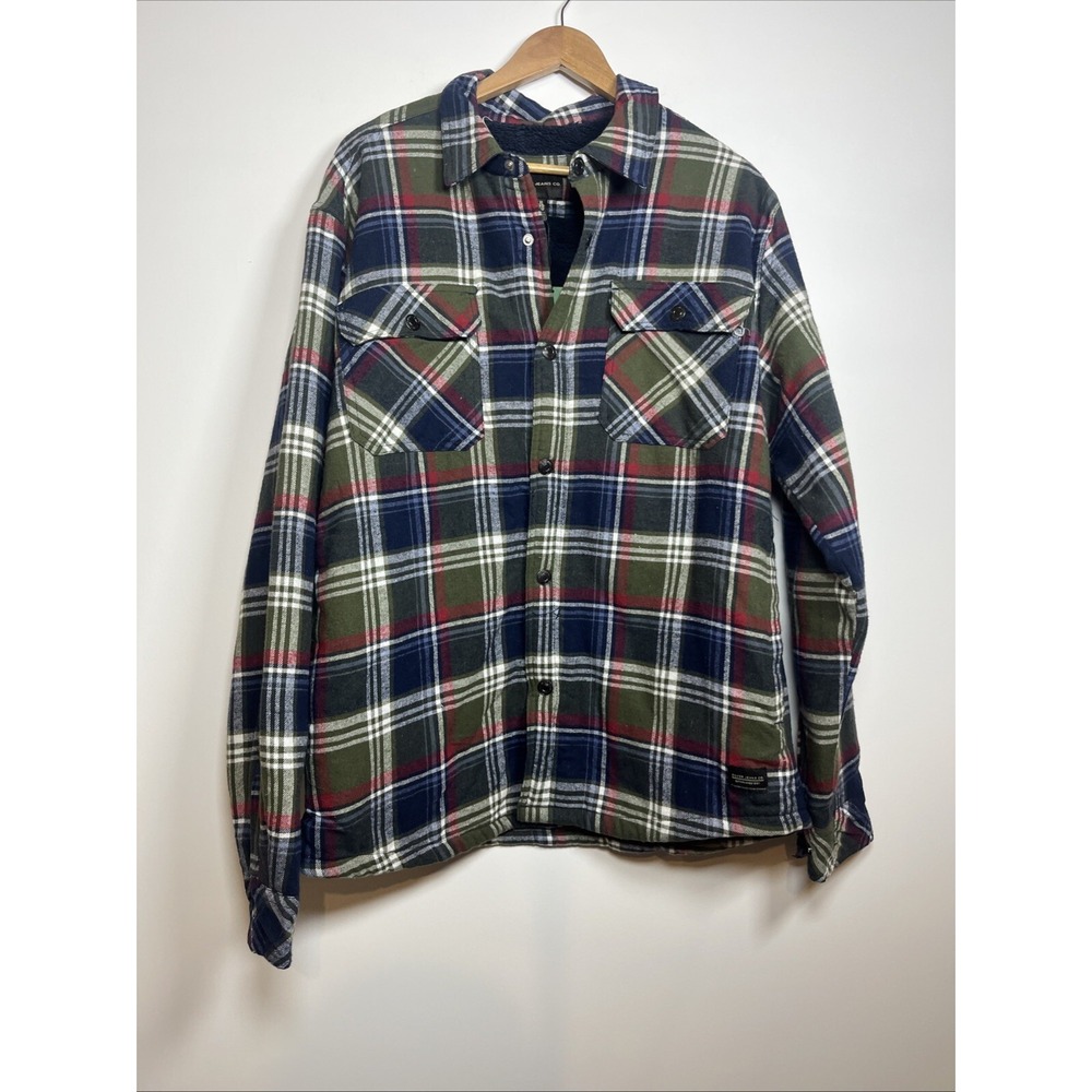 Silver Jeans Co. Men's Shacket Plaid Jacket Size XL‎